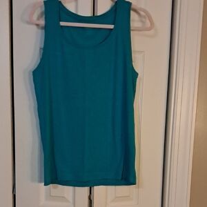 Chico's Teal Scoop Neck Tank Top. Size 2